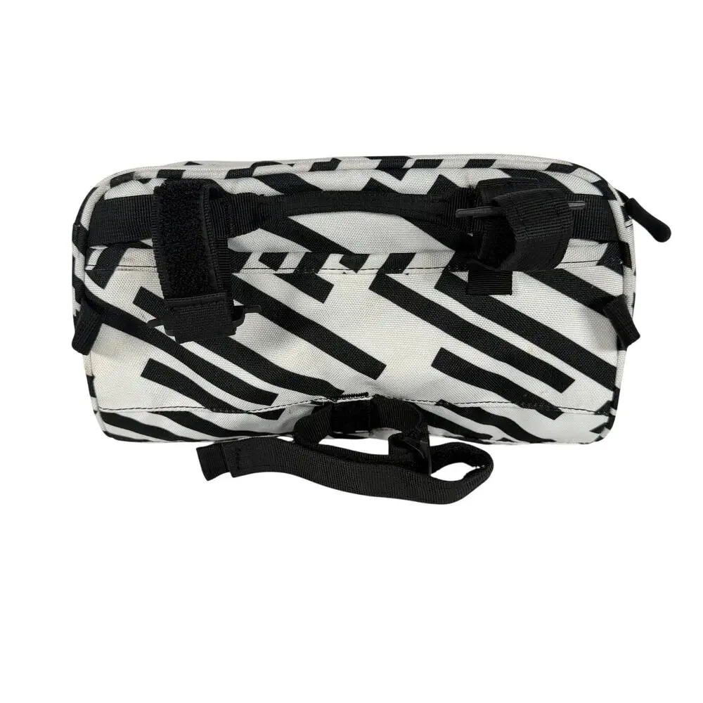 Po Campo Handlebar Bag Medium Black White Stripe Bike Cycling Shoulder Strap